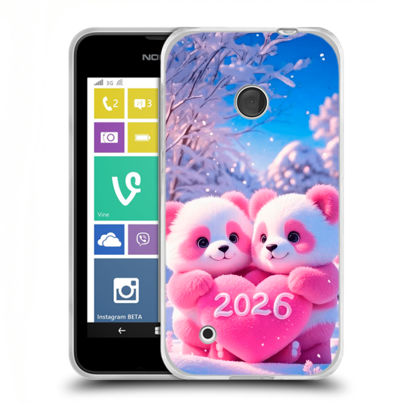 Пластиковый чехол на Nokia Lumia 530 с принтом Новый год Пластиковый чехол на Nokia Lumia 530 с принтом Новый год