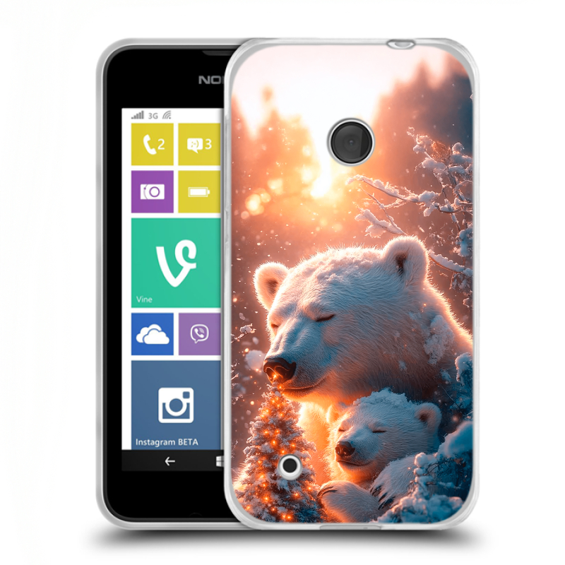 Пластиковый чехол на Nokia Lumia 530 с принтом Новый год Пластиковый чехол на Nokia Lumia 530 с принтом Новый год