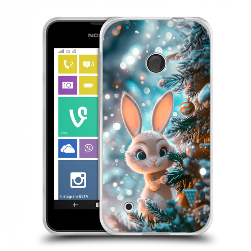 Пластиковый чехол на Nokia Lumia 530 с принтом Новый год Пластиковый чехол на Nokia Lumia 530 с принтом Новый год