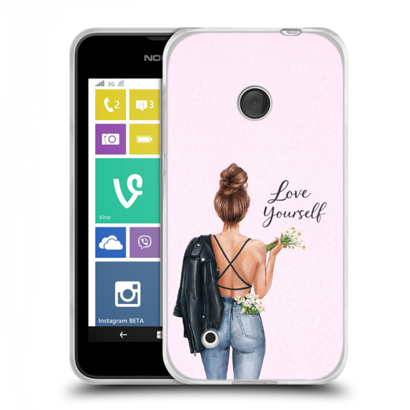 Пластиковый чехол на Nokia Lumia 530 с принтом женский Пластиковый чехол на Nokia Lumia 530 с принтом женский