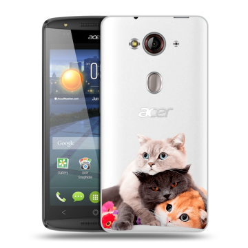 Пластиковый чехол на Acer Liquid E3 с принтом Кошки Пластиковый чехол на Acer Liquid E3 с принтом Кошки