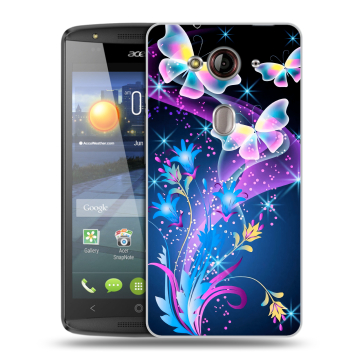 Пластиковый чехол на Acer Liquid E3 с принтом Бабочки