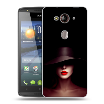 Пластиковый чехол на Acer Liquid E3 с принтом Девушка в шляпе Пластиковый чехол на Acer Liquid E3 с принтом Девушка в шляпе