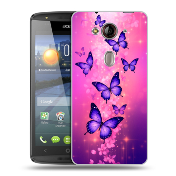 Пластиковый чехол на Acer Liquid E3 с принтом Бабочки