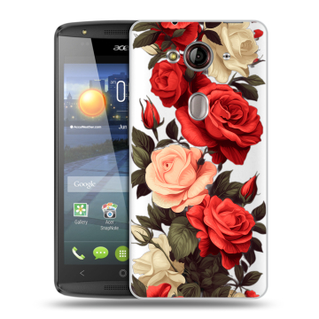 Пластиковый чехол на Acer Liquid E3 с принтом Розы Пластиковый чехол на Acer Liquid E3 с принтом Розы