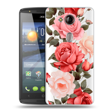 Пластиковый чехол на Acer Liquid E3 с принтом Розы Пластиковый чехол на Acer Liquid E3 с принтом Розы