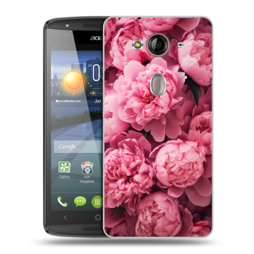 Пластиковый чехол на Acer Liquid E3 с принтом цветы пионы Пластиковый чехол на Acer Liquid E3 с принтом цветы пионы