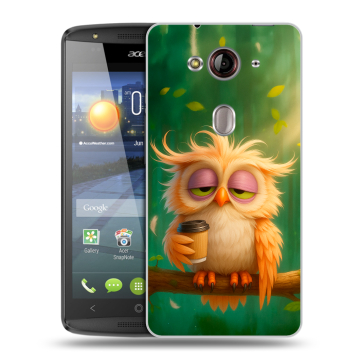 Пластиковый чехол на Acer Liquid E3 с принтом сова Пластиковый чехол на Acer Liquid E3 с принтом сова