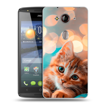 Пластиковый чехол на Acer Liquid E3 с принтом котик Пластиковый чехол на Acer Liquid E3 с принтом котик