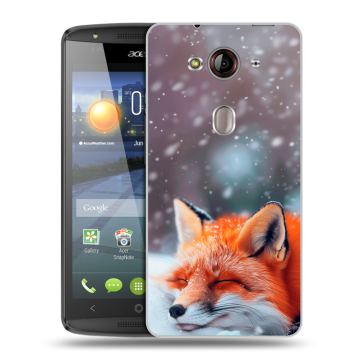 Пластиковый чехол на Acer Liquid E3 с принтом лиса Пластиковый чехол на Acer Liquid E3 с принтом лиса