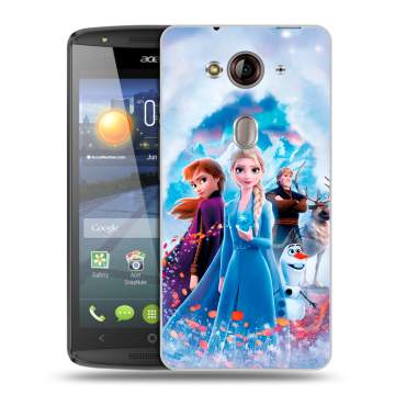 Пластиковый чехол на Acer Liquid E3 с принтом Холодное сердце Frozen