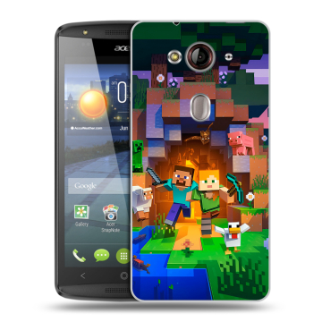 Пластиковый чехол на Acer Liquid E3 с принтом Майнкрафт Minecraft Пластиковый чехол на Acer Liquid E3 с принтом Майнкрафт Minecraft
