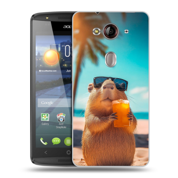 Пластиковый чехол на Acer Liquid E3 с принтом Капибара Пластиковый чехол на Acer Liquid E3 с принтом Капибара