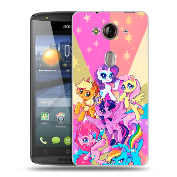 Пластиковый чехол на Acer Liquid E3 с принтом My little pony Дружба чудо