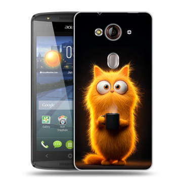 Пластиковый чехол на Acer Liquid E3 с принтом Смешной кот Пластиковый чехол на Acer Liquid E3 с принтом Смешной кот