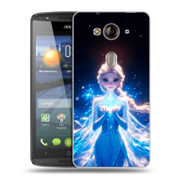Пластиковый чехол на Acer Liquid E3 с принтом Холодное сердце Frozen
