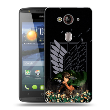 Пластиковый чехол на Acer Liquid E3 с принтом Атака титанов