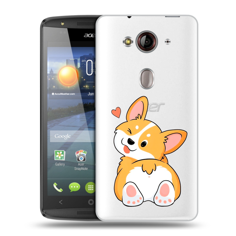 Пластиковый чехол на Acer Liquid E3 с принтом Корги Пластиковый чехол на Acer Liquid E3 с принтом Корги