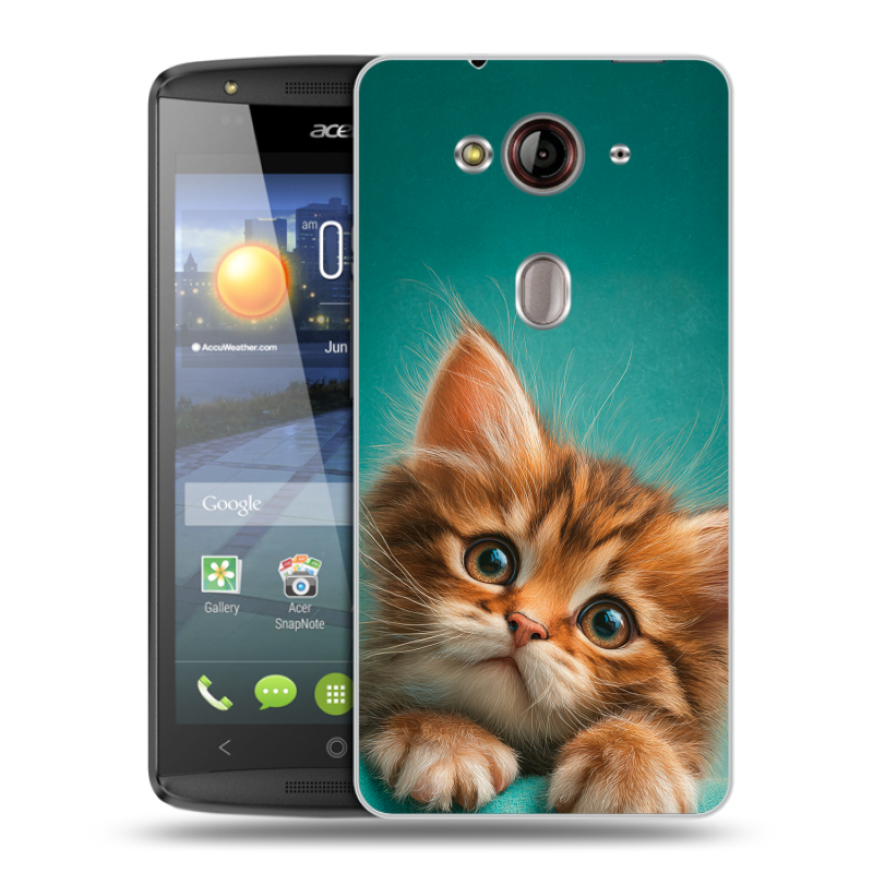 Пластиковый чехол на Acer Liquid E3 с принтом котенок Пластиковый чехол на Acer Liquid E3 с принтом котенок