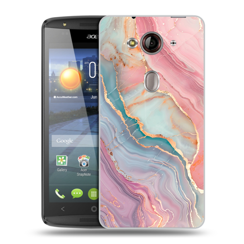 Пластиковый чехол на Acer Liquid E3 с принтом розовый мрамор Пластиковый чехол на Acer Liquid E3 с принтом розовый мрамор