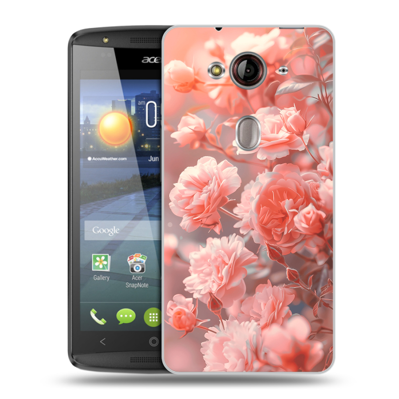 Пластиковый чехол на Acer Liquid E3 с принтом Розы цветы Пластиковый чехол на Acer Liquid E3 с принтом Розы цветы