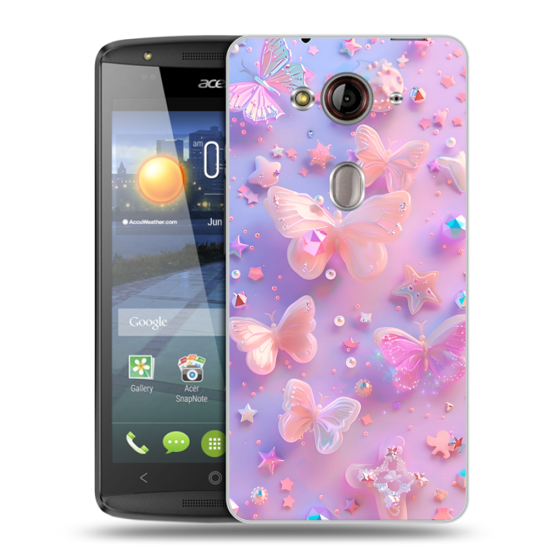 Пластиковый чехол на Acer Liquid E3 с принтом Бабочки Пластиковый чехол на Acer Liquid E3 с принтом Бабочки