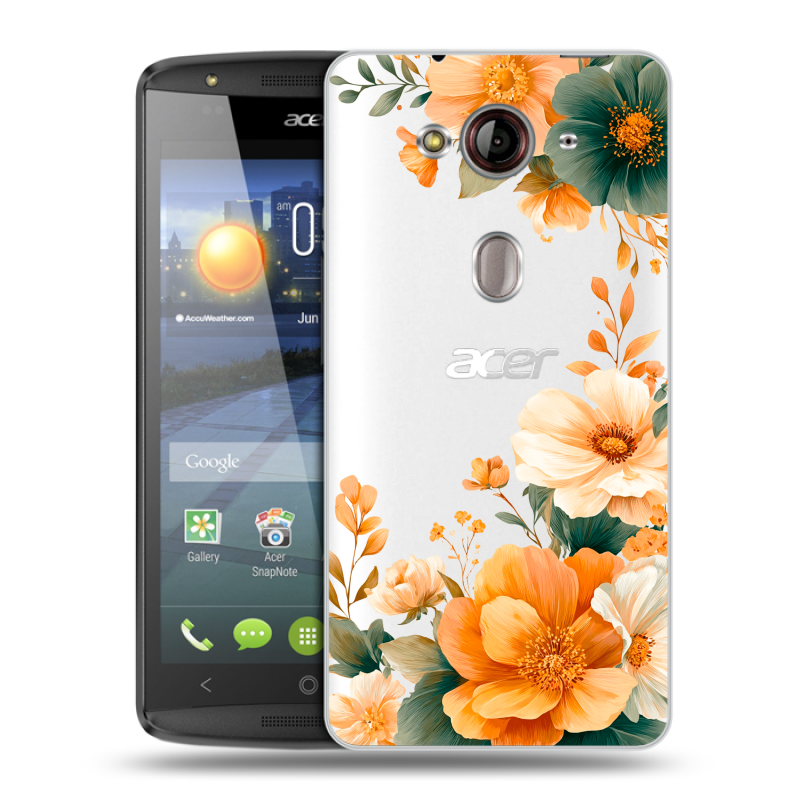 Пластиковый чехол на Acer Liquid E3 с принтом Цветы принт Пластиковый чехол на Acer Liquid E3 с принтом Цветы принт