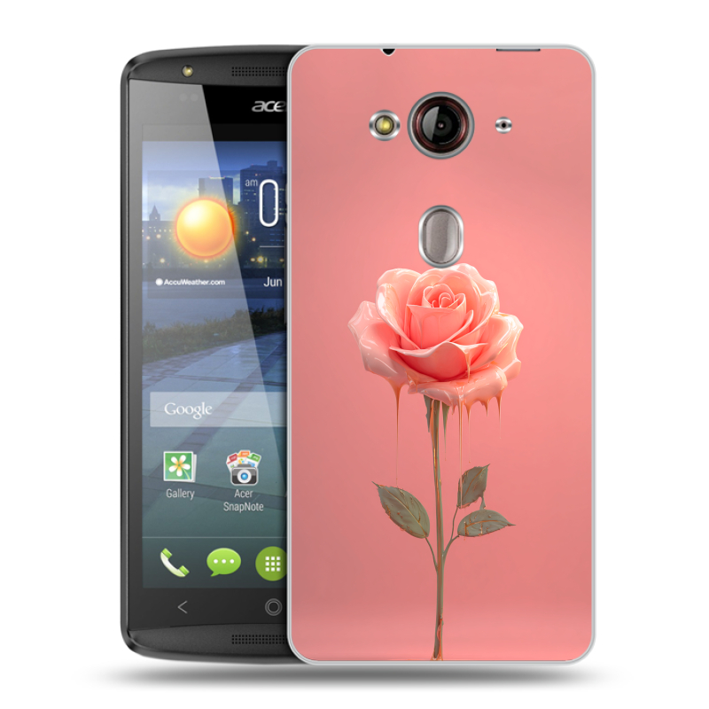 Пластиковый чехол на Acer Liquid E3 с принтом Розовая роза Пластиковый чехол на Acer Liquid E3 с принтом Розовая роза
