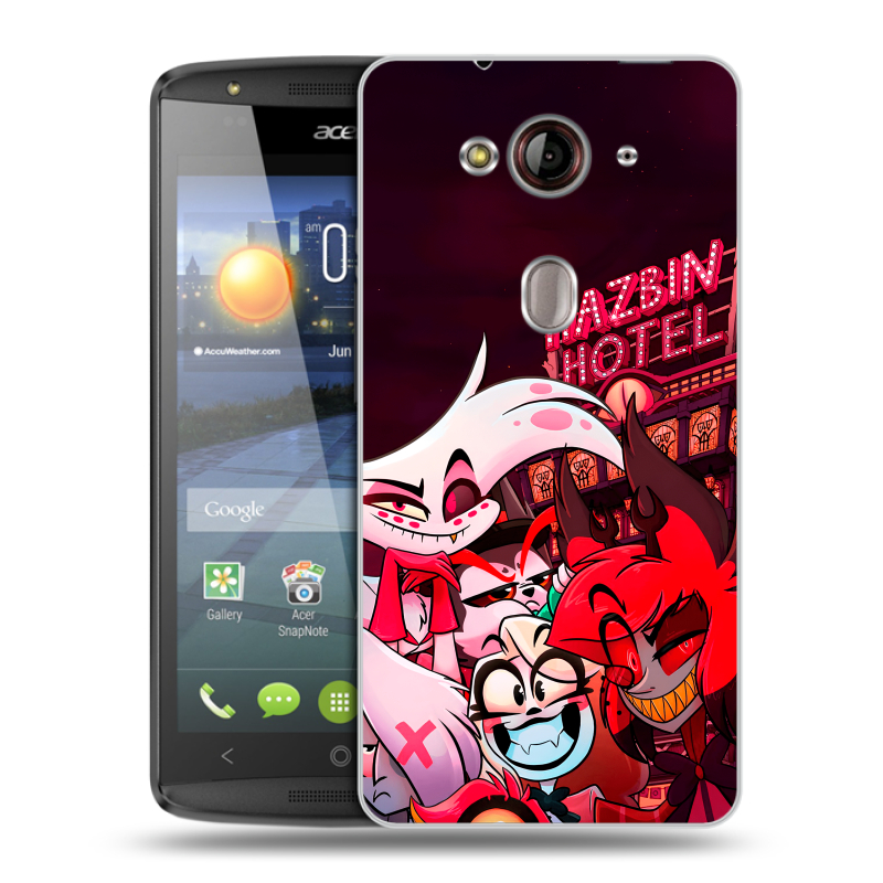 Пластиковый чехол на Acer Liquid E3 с принтом Hazbin Hotel Отель Хазбин Пластиковый чехол на Acer Liquid E3 с принтом Hazbin Hotel Отель Хазбин