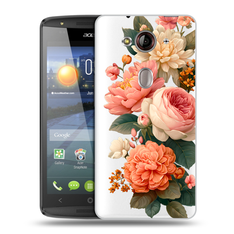 Пластиковый чехол на Acer Liquid E3 с принтом цветы Пластиковый чехол на Acer Liquid E3 с принтом цветы