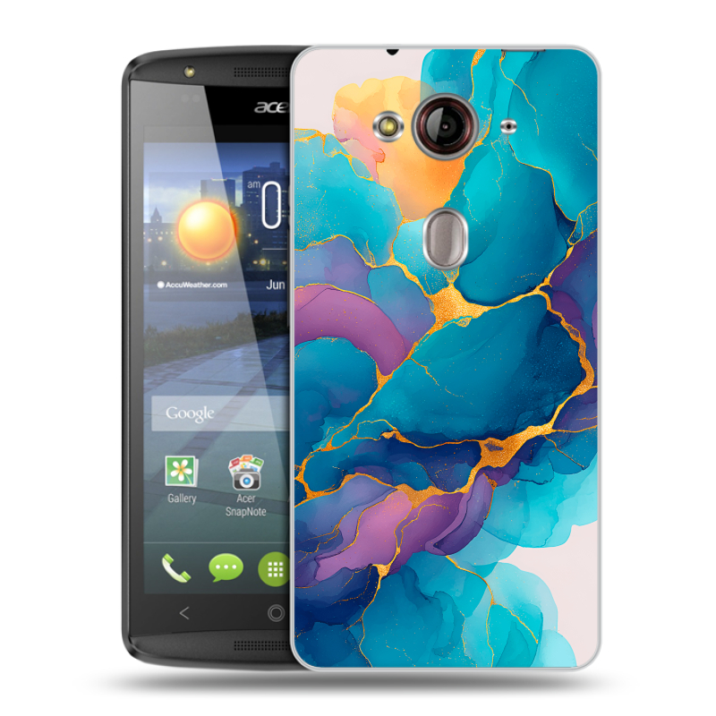 Пластиковый чехол на Acer Liquid E3 с принтом Мрамор блестки Пластиковый чехол на Acer Liquid E3 с принтом Мрамор блестки