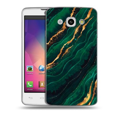 Пластиковый чехол на LG L60 с принтом Мрамор зеленое золото Пластиковый чехол на LG L60 с принтом Мрамор зеленое золото