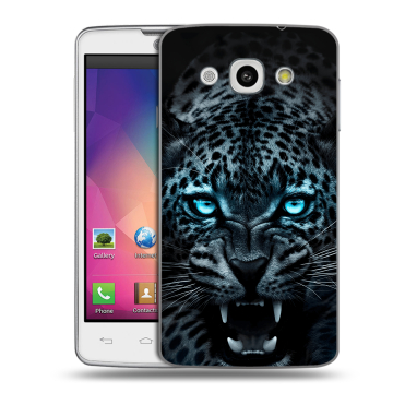 Пластиковый чехол на LG L60 с принтом Темный леопард