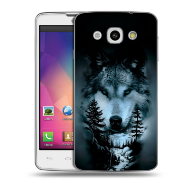 Пластиковый чехол на LG L60 с принтом Лесной волк