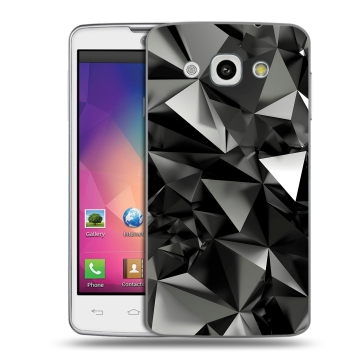 Пластиковый чехол на LG L60 с принтом Черные кристаллы Пластиковый чехол на LG L60 с принтом Черные кристаллы