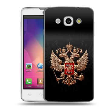 Пластиковый чехол на LG L60 с принтом Герб России