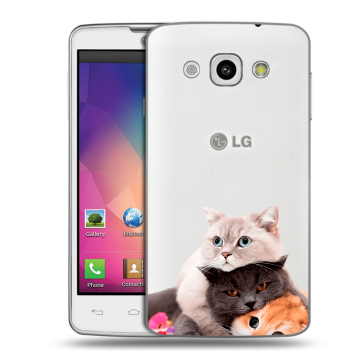 Пластиковый чехол на LG L60 с принтом Кошки Пластиковый чехол на LG L60 с принтом Кошки