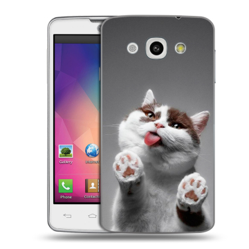 Пластиковый чехол на LG L60 с принтом Коты