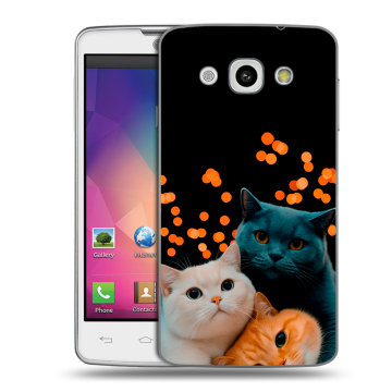 Пластиковый чехол на LG L60 с принтом Кошки