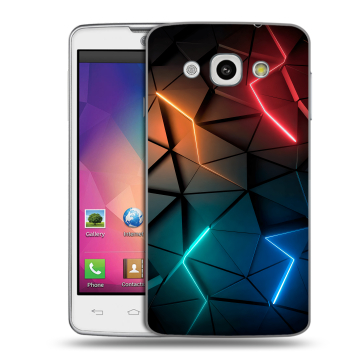 Пластиковый чехол на LG L60 с принтом Абстракция неон