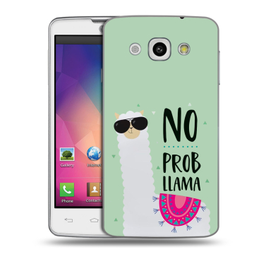 Пластиковый чехол на LG L60 с принтом Лама