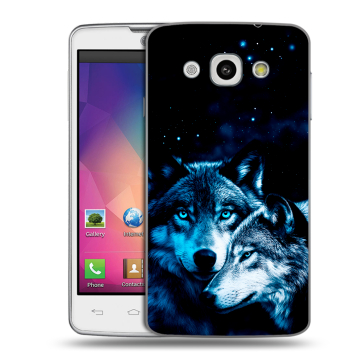 Пластиковый чехол на LG L60 с принтом Волки