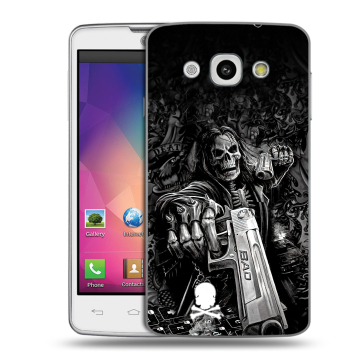 Пластиковый чехол на LG L60 с принтом Скелет