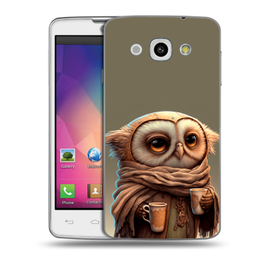 Пластиковый чехол на LG L60 с принтом Сова