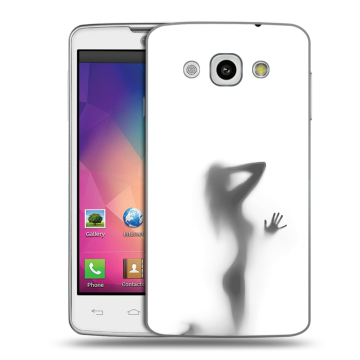 Пластиковый чехол на LG L60 с принтом Силуэт