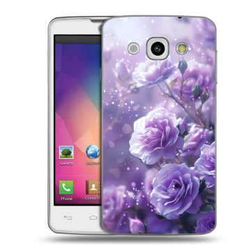 Пластиковый чехол на LG L60 с принтом Розы цветы