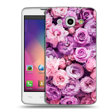 Пластиковый чехол на LG L60 с принтом лавандовые розы Пластиковый чехол на LG L60 с принтом лавандовые розы