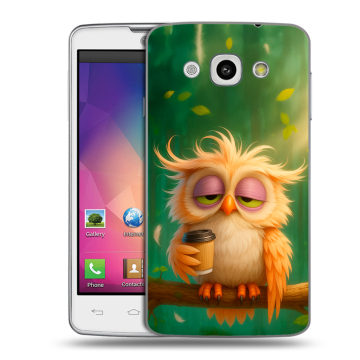 Пластиковый чехол на LG L60 с принтом сова Пластиковый чехол на LG L60 с принтом сова