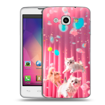 Пластиковый чехол на LG L60 с принтом милые котики Пластиковый чехол на LG L60 с принтом милые котики