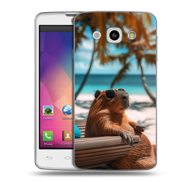 Пластиковый чехол на LG L60 с принтом Капибара Пластиковый чехол на LG L60 с принтом Капибара